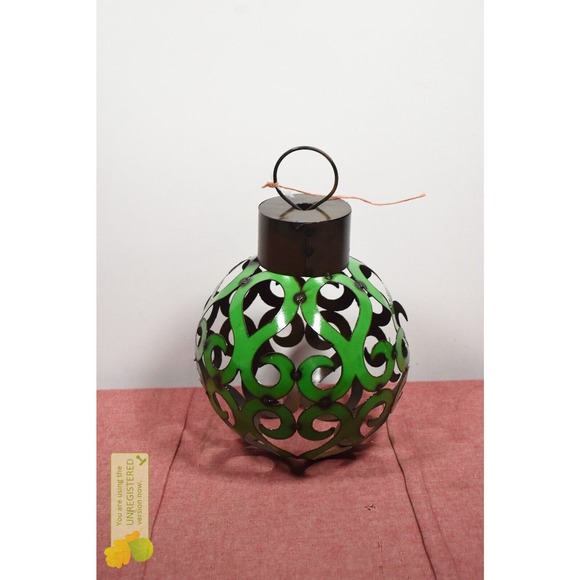 Holiday Green Christmas Ornament Metal Hanging Home Decor Sign 14"